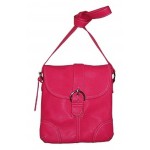 Pocketbook / Purse #43 Messenger Bag Buckle Design Hot Pink